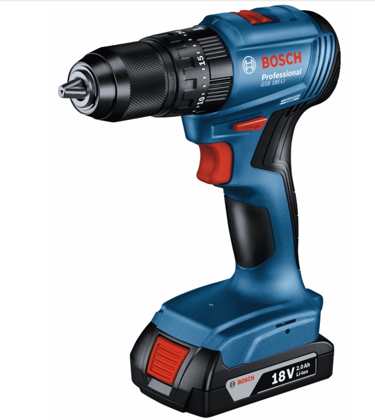 Дрель-шуруповерт GSR 185-Li  2 x 2,0 Ач, GAL 18V-20, кейс BOSCH