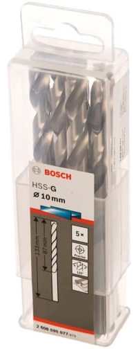 Сверло BOSCH 10 мм HSS-G (5)