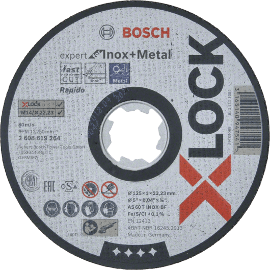 X-LOCK Отрезной диск Expert for Metal & Inox 125x1x22.23 прямой