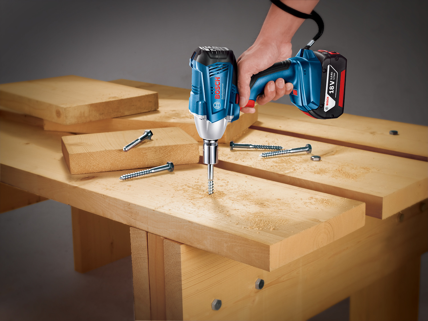 Аккумуляторный ударный гайковёрт GDS 250-LI Professional