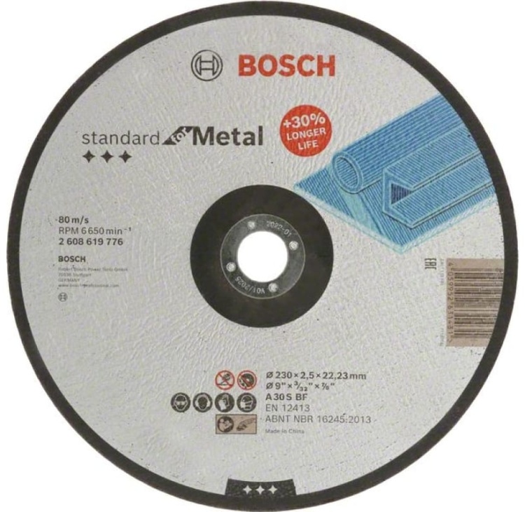Диск отрезной Standard for Metal 230x2.5х22.2 мм BOSCH