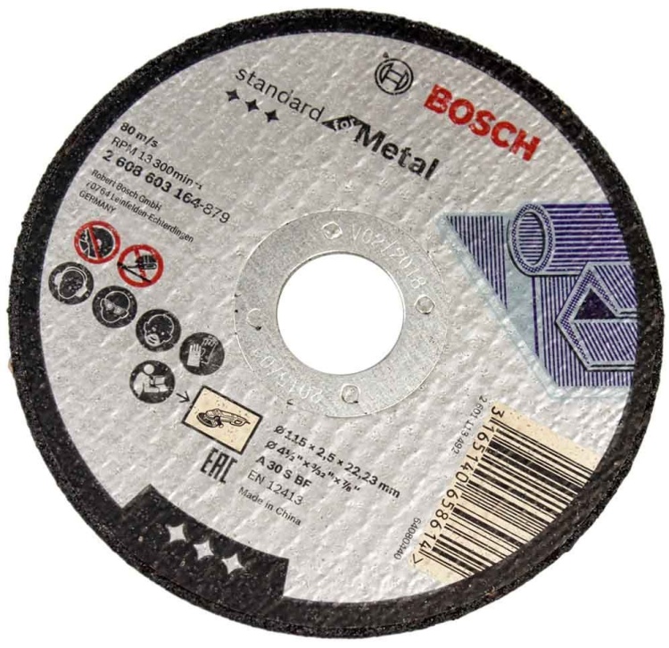 Диск BOSCH Standart Metal 115х2,5 мм прямой