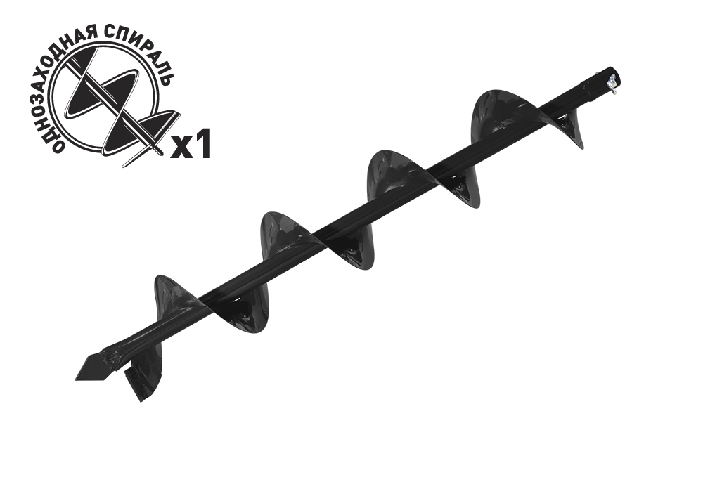 Шнек для грунта d пос=20мм,D=125мм (CARVER AG-52)