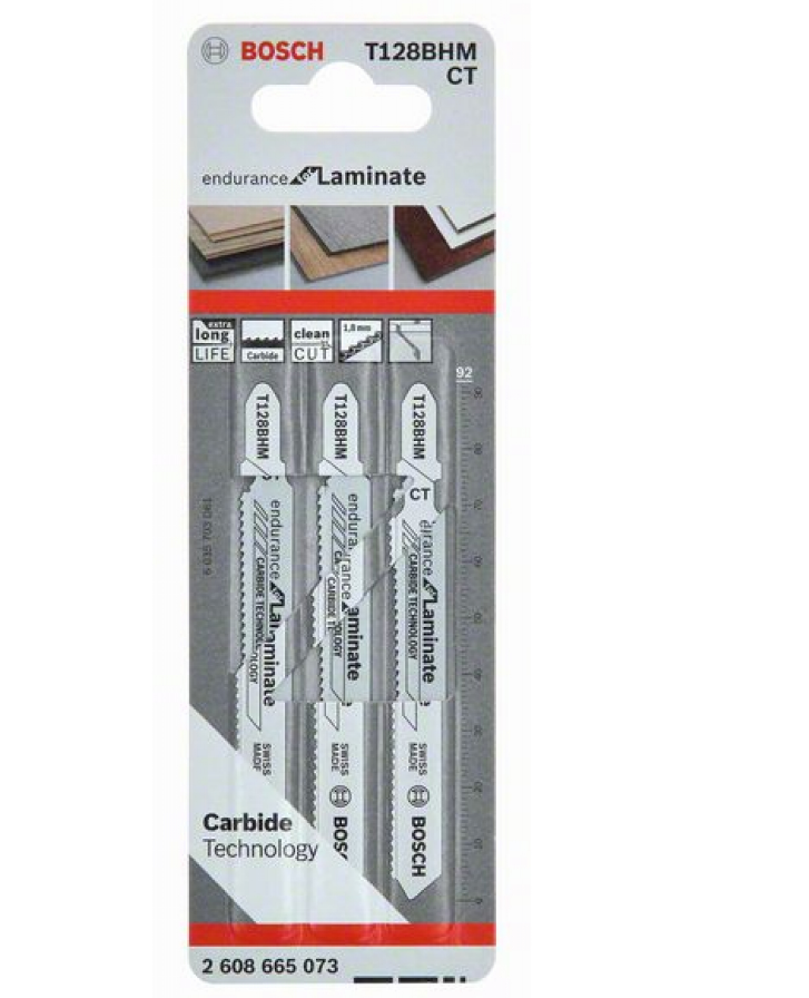 Пилка для лобзика Endurance for Laminat, T128BHM по ламинату