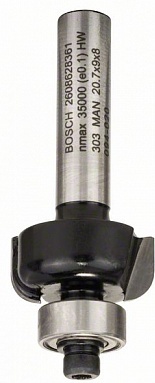 Фреза BOSCH галтельная Std S8/R4/D20.7/L9