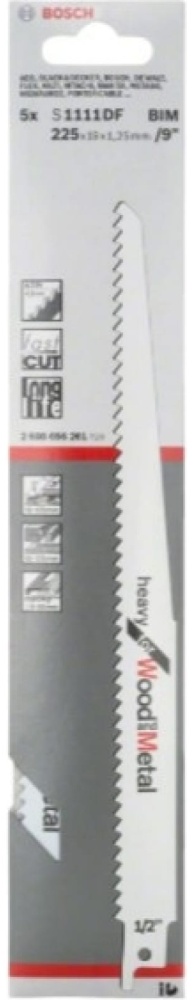 Сабельное пильное полотно S 1111 DF Heavy for Wood and Metal