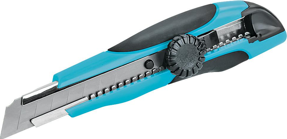 Нож строительный с крутящимся фиксатором