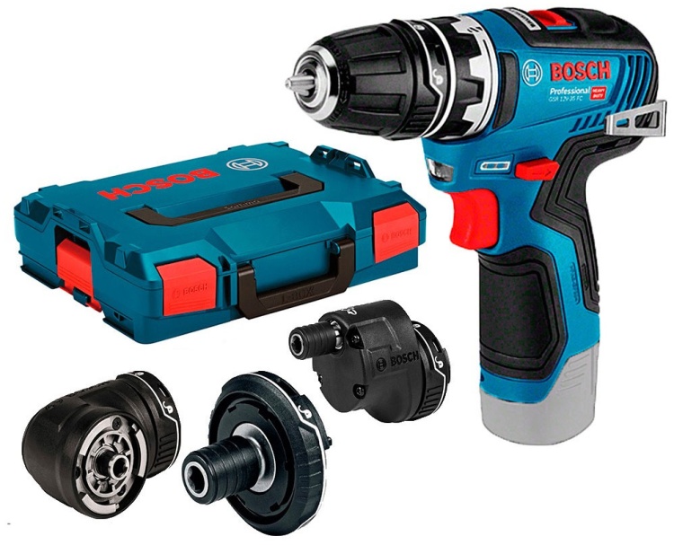 Дрель-шуруповерт BOSCH GSR 12V-35 FC  Full Set C&G без аккумулятора