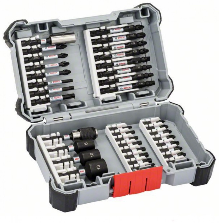 Кейс BOSCH ,биты,держатели и торц.ключи L-36шт