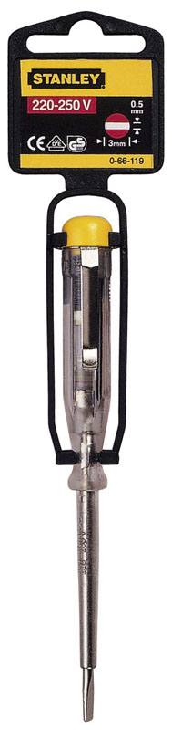 66-119  ОТВЕРТКА - ЭЛЕКТРИЧЕСКИЙ ПРОБНИК STANLEY 100-500В DIY 150MM