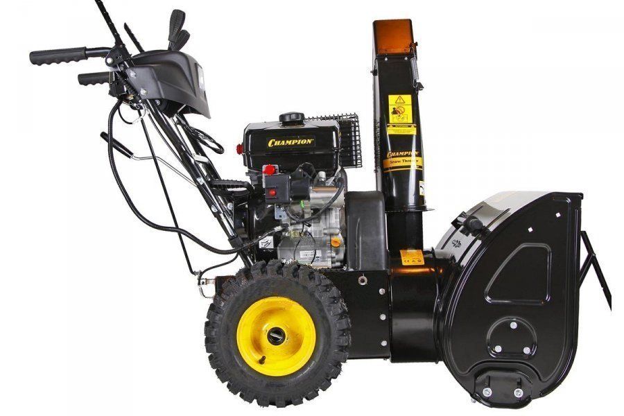 Снегоотбрасыватель CHAMPION ST1376E (13лс76см6F/2 колеса6,5л121,5кг эл.стартер,фара,обогрев рукоят )