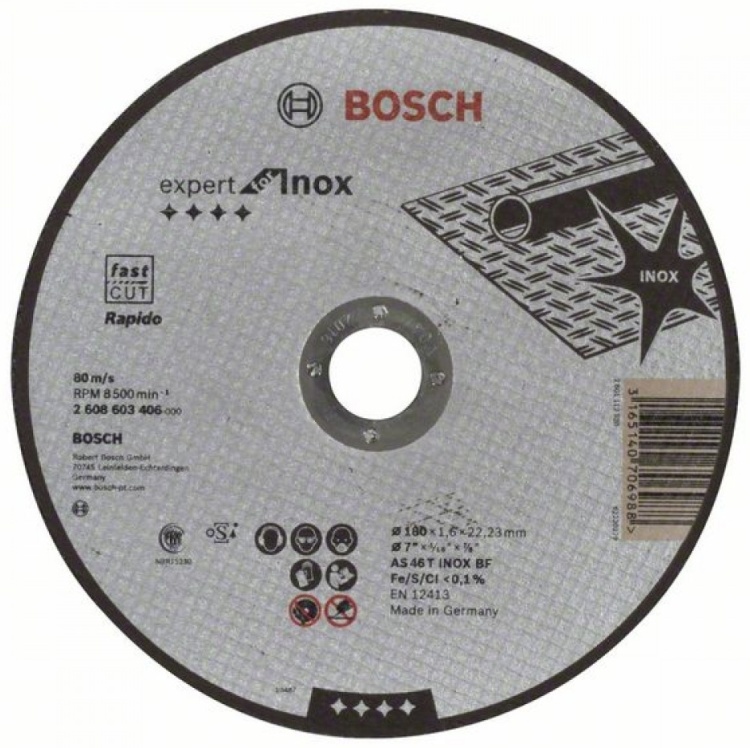 Диск прямой Expert Inox 180 x 1,6мм  BOSCH
