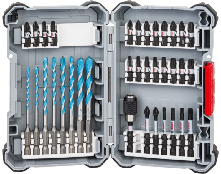 Кейс L–35шт,биты и сверла MultiConstruct BOSCH