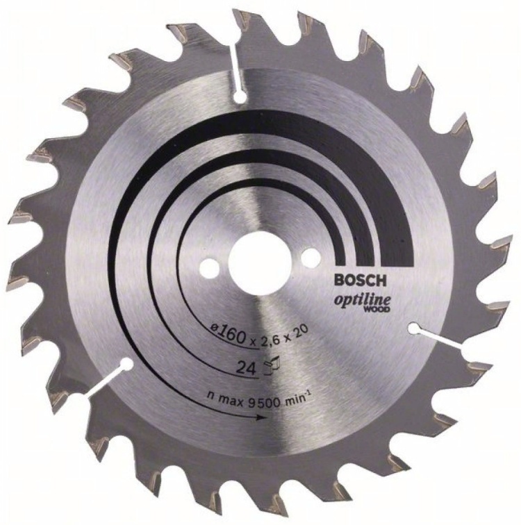 Диск BOSCH пильный 160х20-24 OPTILINE 
