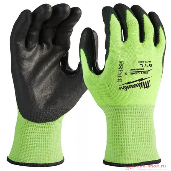 Перчатки сигнальные с сопротивлением порезам Milwaukee ур.3 9/L