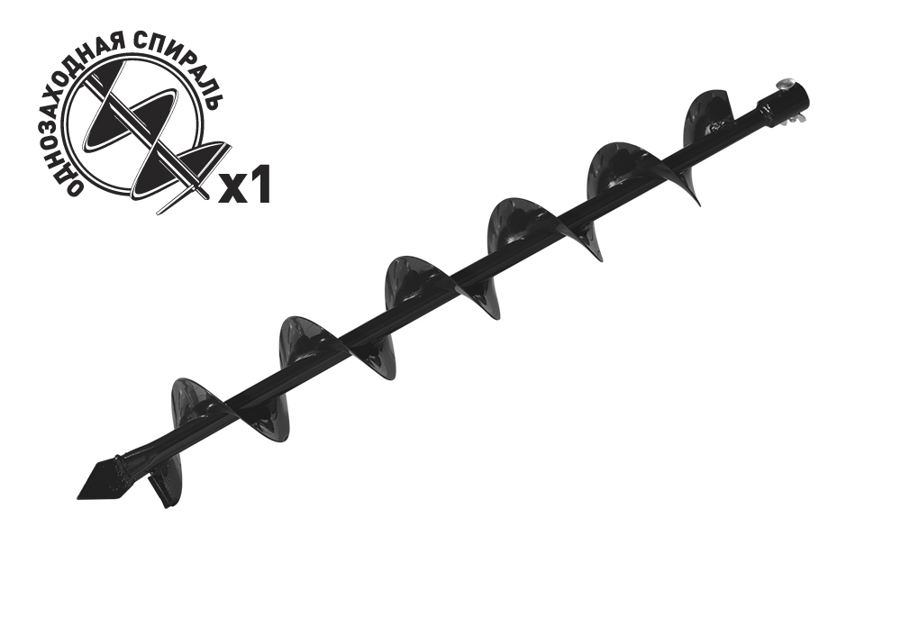 Шнек для грунта d пос=20мм,D=100мм (CARVER AG-52)