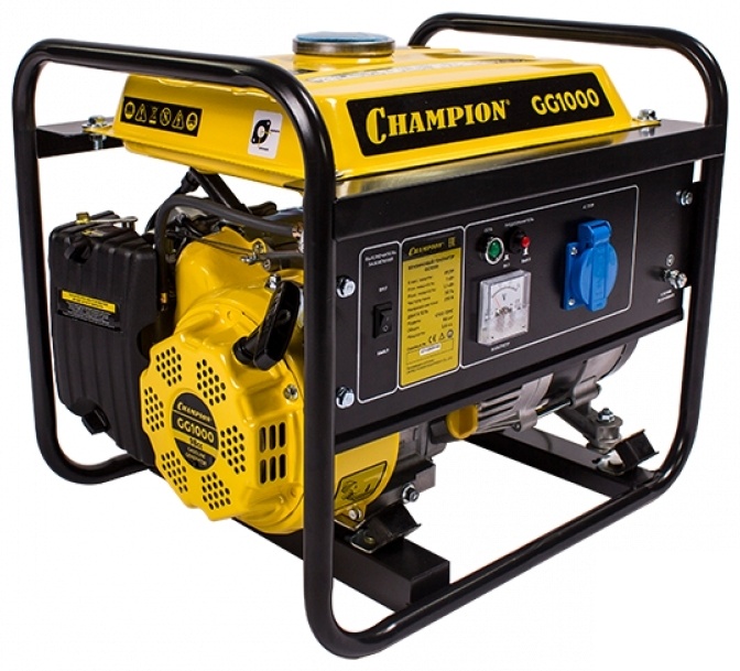 Генератор CHAMPION GG1000 (1/1, 1кВт 2,6лс 6л 23кг)