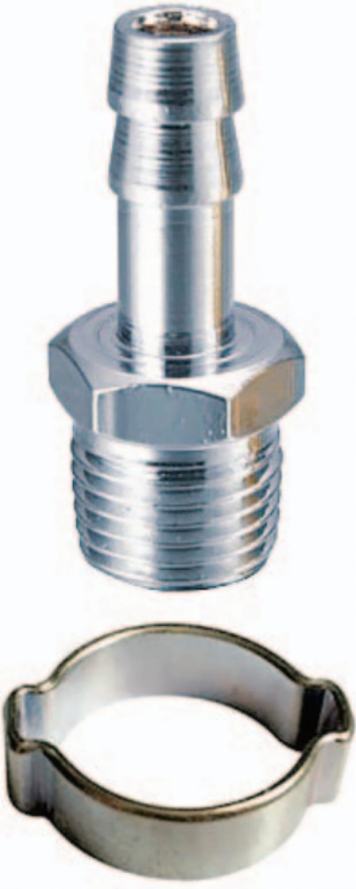 FUBAG Переходник 1/4"М на елочку 12мм с обжимным кольцом 12x17мм, блистер 1 шт