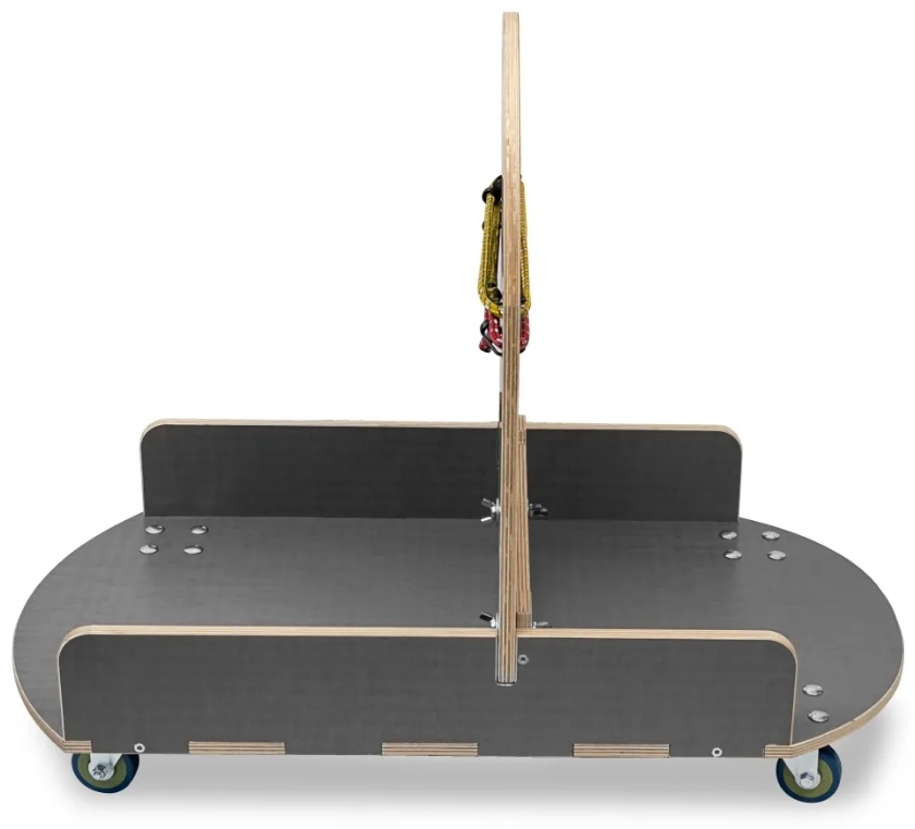 Телега под инвентарь для сбора мусора циклонного типа на емкости 400мм