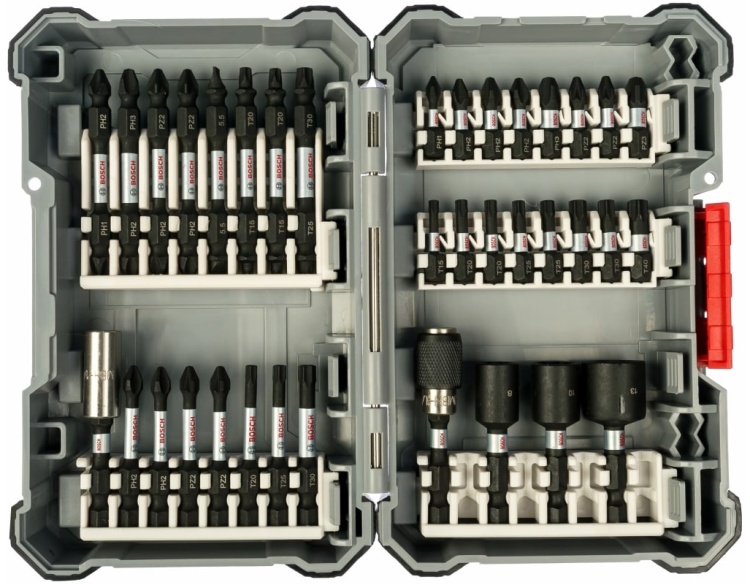 Кейс BOSCH ,биты,держатели и торц.ключи L-36шт