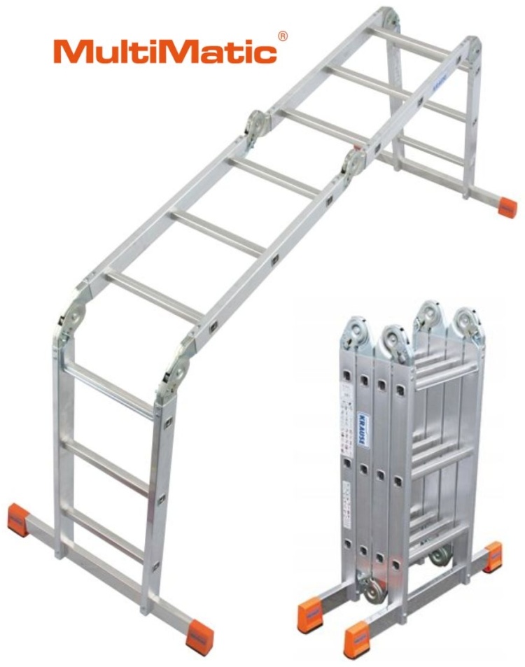 Шарнирная универсальная лестница-трансформер MULTIMATIC  4x3 KRAUSE (Германия)