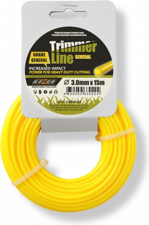 Леска GENERAL 3.0мм 15м кругл. REZER