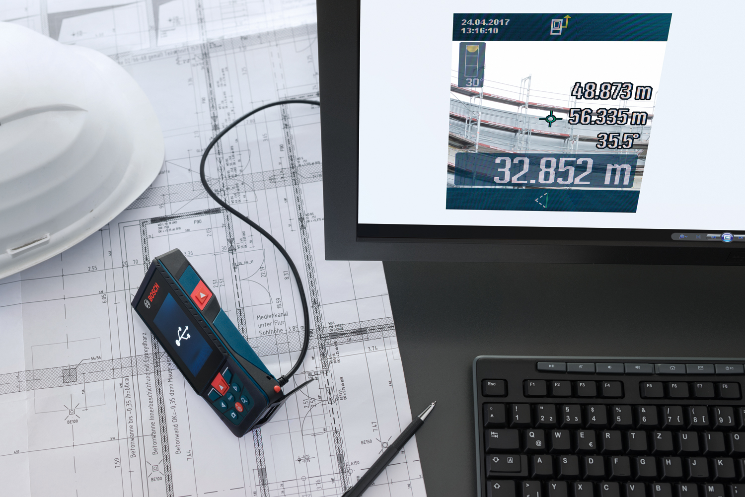 Лазерный дальномер Bosch GLM 120 C Professiona