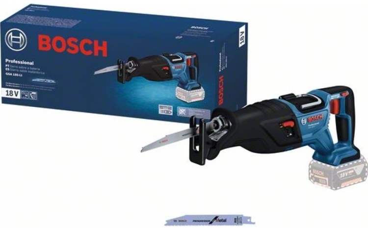 Пила сабельная аккумуляторная BOSCH GSA 185-LI без аккумулятора и зарядного устройства