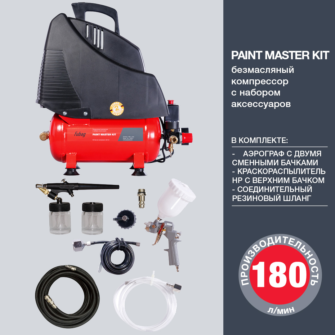 FUBAG Компрессор PAINT MASTER KIT + 3 предмета