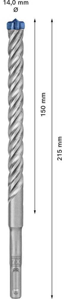 Бур BOSCH SDS plus-7X д/арм.бетона 14x150x215мм Expert