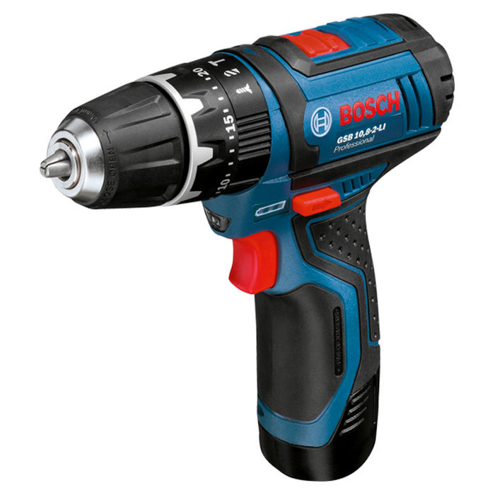 Дрель-шуруповерт ударная BOSCH GSB 10,8-2-Li 2,0 А•ч