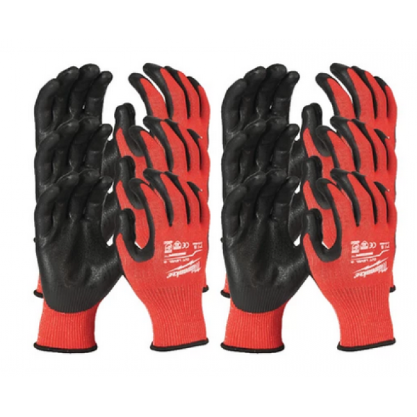 Перчатки с уровнем сопротивления порезам 3 Milwaukee XL/10 (Многоштучная упаковка, 12 пар)