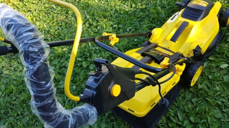 Газонокосилка эл. CHAMPION EM3616 (1,6 кВт пласт.+ткань травосб. 45л ширина 360мм 20-70мм, 11,5кг)