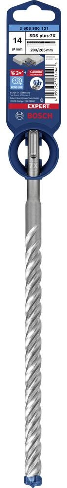 Бур BOSCH SDS plus-7X д/арм.бетона 14x200x265мм Expert