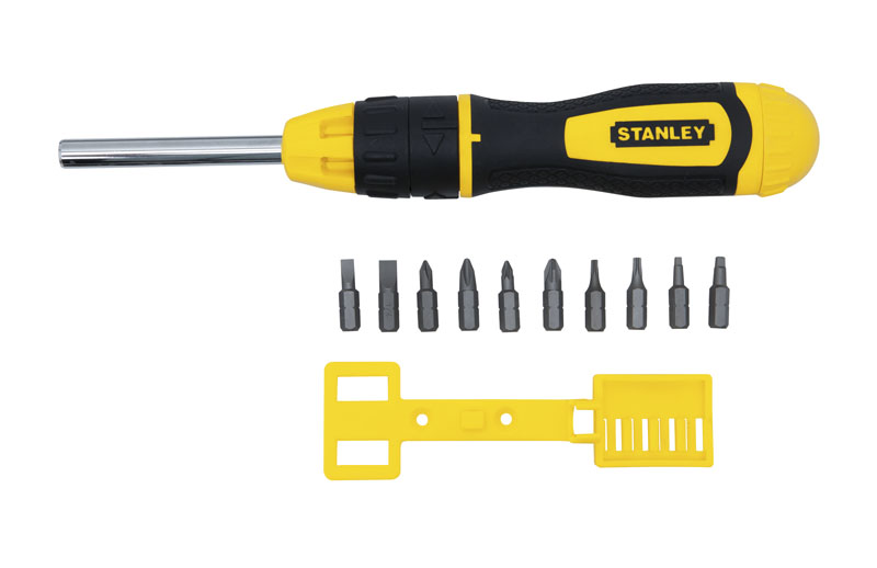 0-68-010 STANLEY ОТВЕРТКА "MULTIBIT" С ХРАПОВЫМ МЕХАНИЗМОМ С 10-ТЬЮ СМЕННЫМИ ВСТАВКАМИ