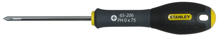0-65-206 STANLEY  ОТВЕРТКА "FATMAX" ПОД ШЛИЦ PH0 Х 75ММ