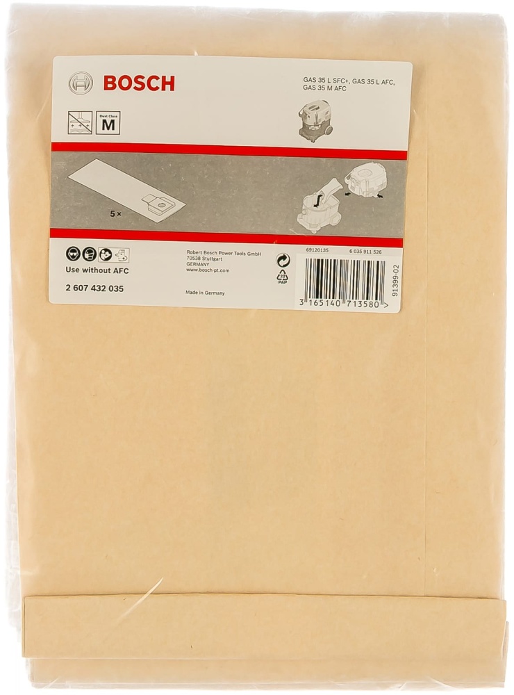Мешок бумажный для пылесосов BOSCH GAS 35
