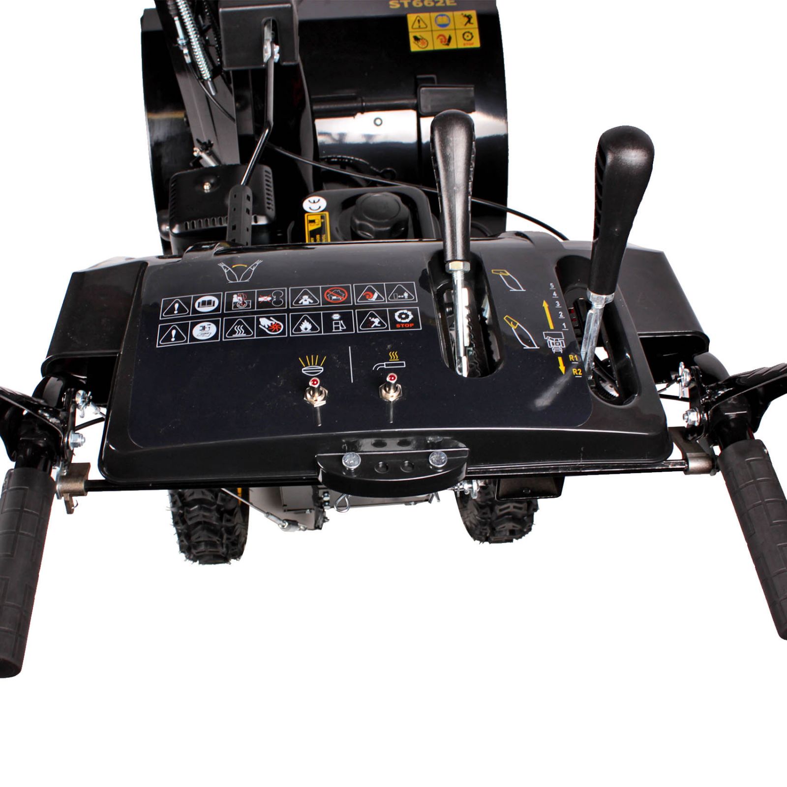 Снегоотбрасыватель CHAMPION ST662E (6,5л/с 61см 6F/2R колеса.3,6л/80,5кг,эл.стартер,фары,обогрев рук)