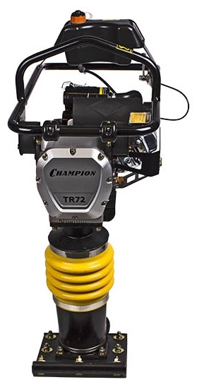 Вибротрамбовка CHAMPION TR72 (76кг 10кН 34,5*28,5см 25см 120м2/час 4,8кВт)