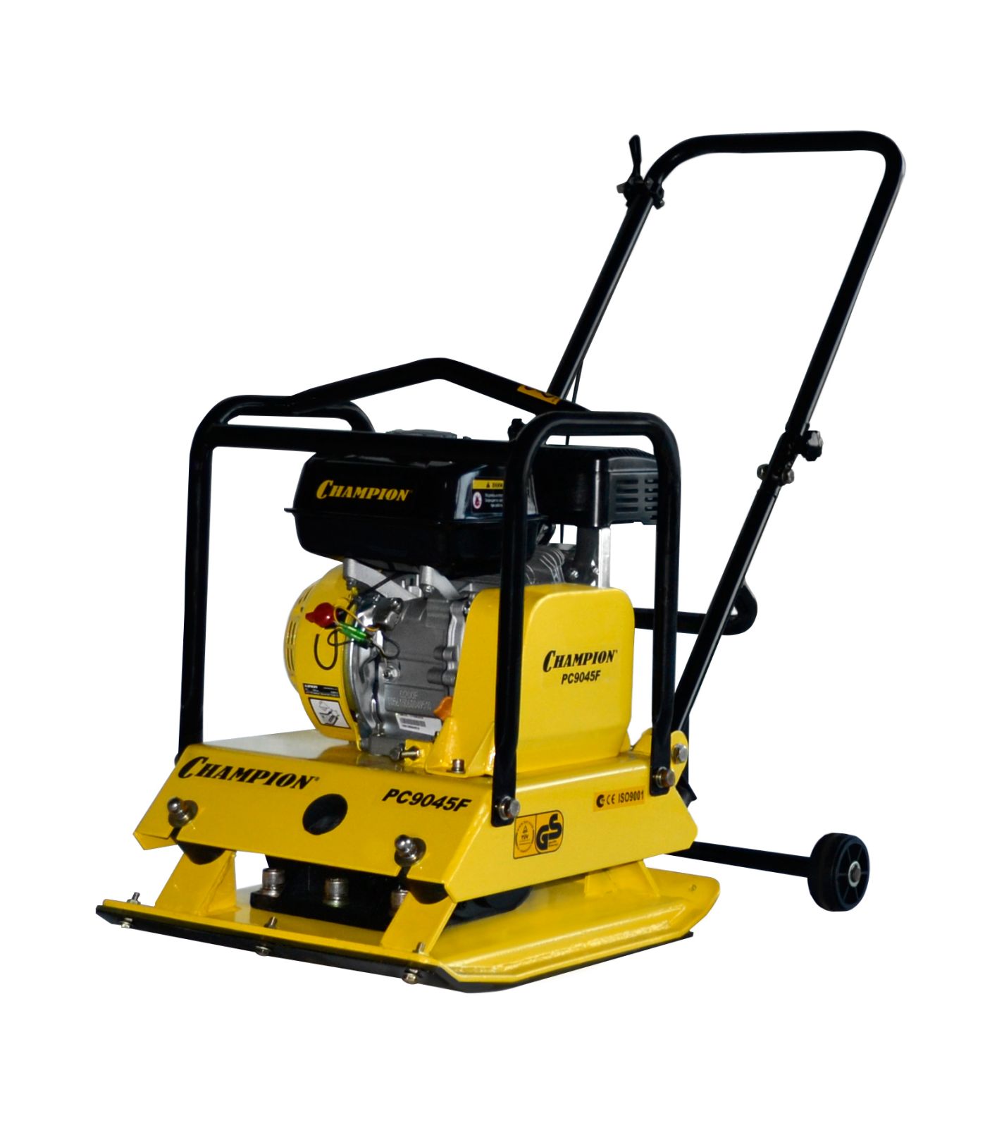 Виброплита бензиновая CHAMPION PC9045F (89,3кг15кН50*4см30см660м2/час4,8кВтт+резин.накладка)