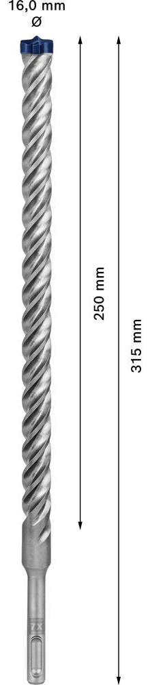 Бур BOSCH SDS plus-7X д/арм.бетона  16x250x315мм Expert
