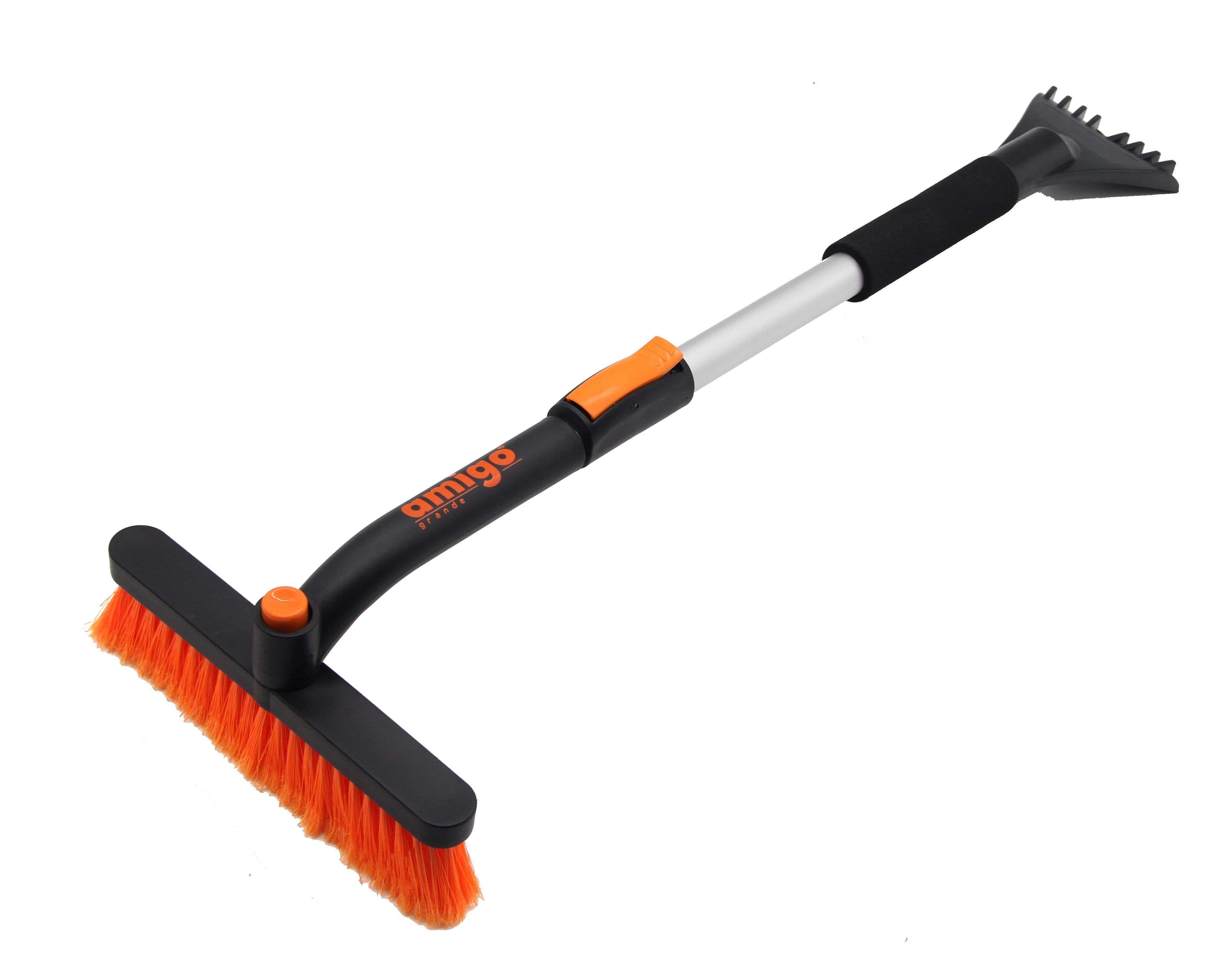 Телескопическая щетка-сметка для снега со скребком TRUPER