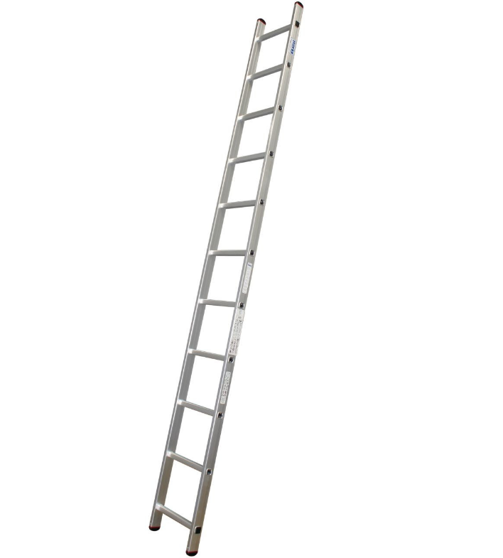 Лестница приставная односекционная алюминиевая KRAUSE CORDA 11 ступеней 