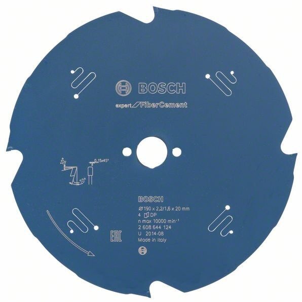 Диск Expert for Fibercement 190x20x2.2/1.6x4T BOSCH