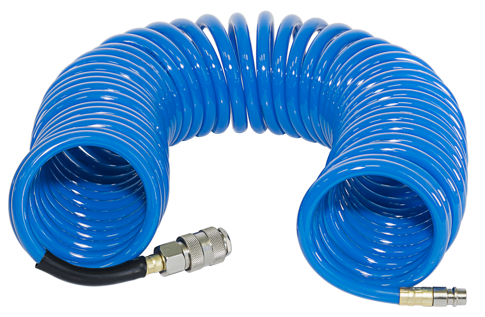 FUBAG Шланг спиральный с фитингами рапид, полиуретан, 15бар, 8x12мм, 10м