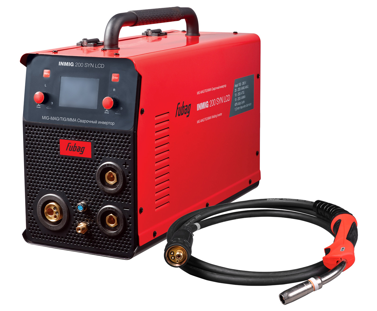 FUBAG Сварочный полуавтомат INMIG 200 SYN LCD c горелкой FB 250 3 м