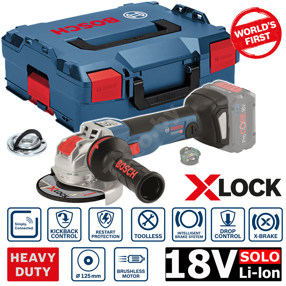 Угловая шлифмашина аккумуляторная GWX 18V-10 C Professional BOSCH