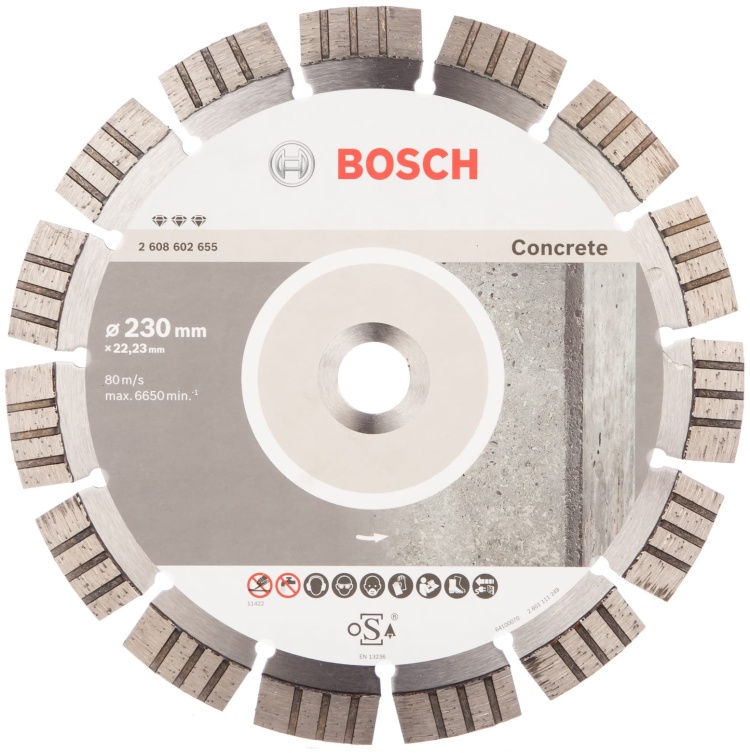 Диск алмазный Best for Concrete230-22,23 BOSCH