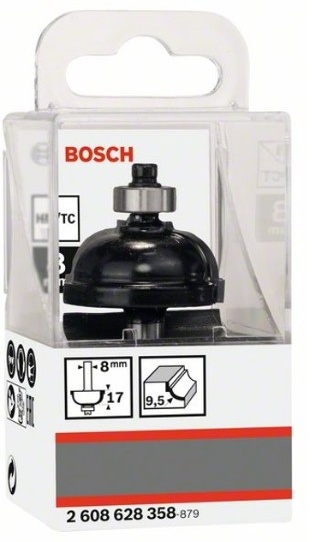 Фреза BOSCH профиль F Std S8/R9.5/D35/L16.2