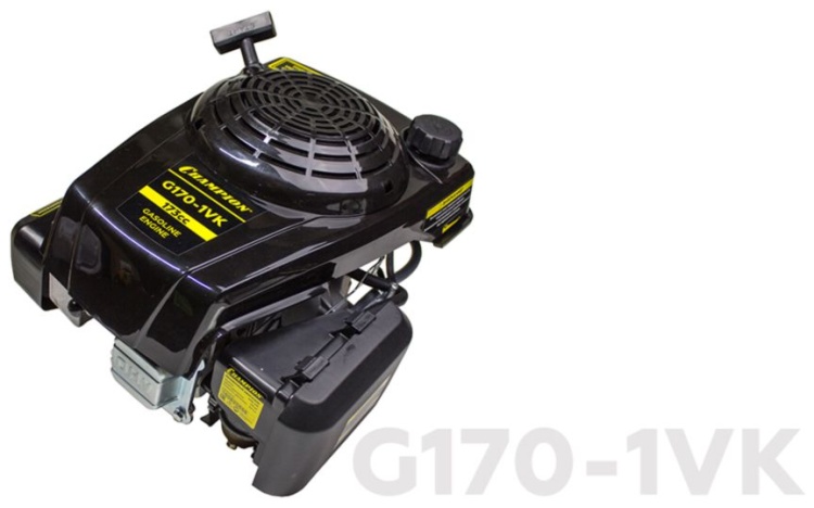 Двигатель CHAMPION G170-1VK/2 (5,5лс/4кВт 173см³ вертикальный 22,2мм шпонка 13,6кг для культиват)